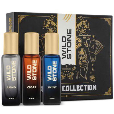 Wild Stone Perfume Gift Set of Cigar,Ammo and Whisky Perfume for Men, Pack of 3 (20ml each)| Gift Set for Men | Premium Long Lasting Perfume