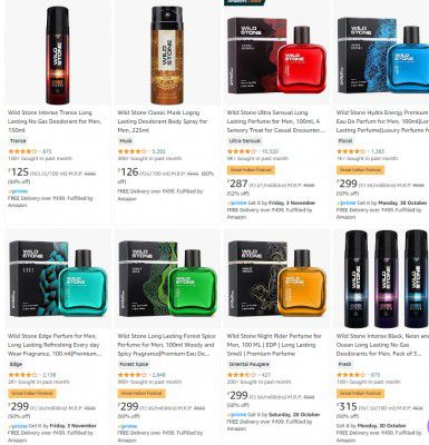 Amazon : Wild Stone Perfume Upto 60% Off