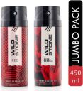 Wild Stone Red & Ultra Sensual Deodorant Spray - For Men (450 ml, Pack of 2)...