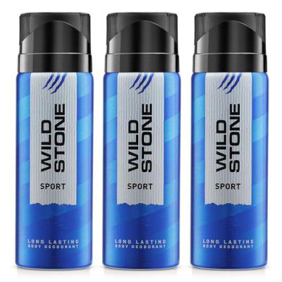 Wild Stone Sport Deodorant for Men, Pack of 3 (200ml Each) 