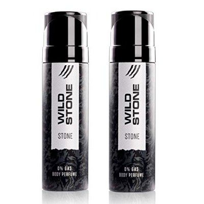 Wild Stone Stone Long Lasting Perfume Body Spray for Men, Pack of 2 (120ml each)