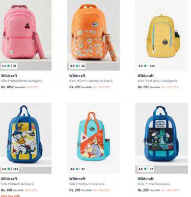 UP TO 82% OFF - Wildcraft Backpacks