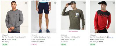 Wildcraft Clothing Upto 80% Off