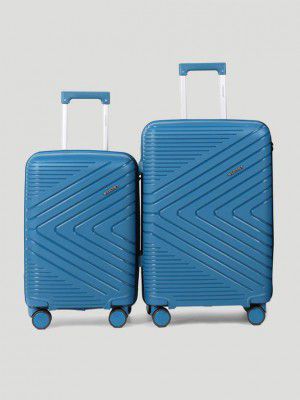 Wildcraft Hard Body Set of 2 Luggage 8 Wheels - Quartz : Set of 2 (Small 56.2cm | Medium 68.2cm) - Blue