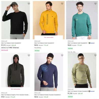 Wildcraft Mens Sweatshirts Upto 77% Off