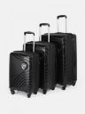 Wildcraft Onyx Lite Set Of 3 Textured Hard Suitcase Trolley Bag- 185L...