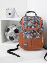 Wildcraft Women Orange & Blue Graphic Backpack