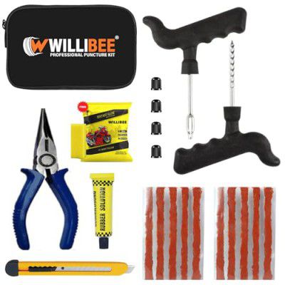 WILLIBEE 8-in-1 Tubeless Tyre Puncture Repair Kit