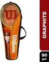 WILSON Junior Badminton Racket Kit 2 Pcs Yellow Strung Badminton Racquet (380 g)...