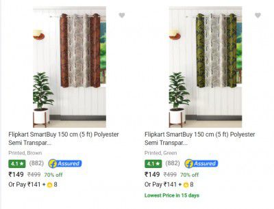 Window Curtain Starting at ₹149