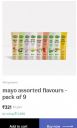 Wingreens mayo assorted flavours - pack of 9...