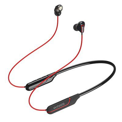 Wings Phantom 1100 Gaming Neckband with ENC, Dual Pairing
