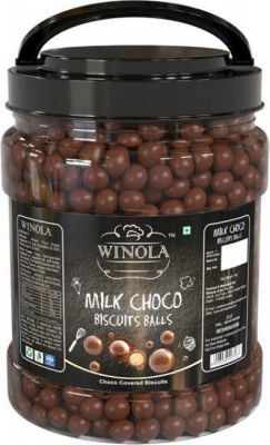 Winola Milk Choco Biscuits Balls (1 kg) Jar Crackles