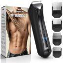 Winston Nut Groomer 2.0 Premium Ball Trimmer and Body Trimmer for Men with Ceramic Stainless Blade | Wireless, IPx7 Waterproof with LED display and 120min Run Time – Black...