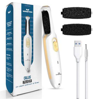 Winston Rechargeable Electric Callus Remover for Feet - Men and Women - 120 Min, Foot Scrubber for Dead Skin Removal, Electric Pedicure Machine for Soft Smooth Feet