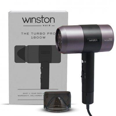 WINSTON Turbo Pro Hair Dryer - 1800W - 1 Year Warranty (Black)
