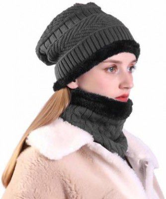 Winter Beanie Men Women Hat Cap (Pack of 2)