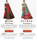 Winza Designer Women's Saree @ Minimum 90% Discount...