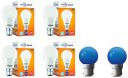 wipro Garnet Base B22D 10-Watt LED Bulb (Pack of 4, White) Glass Safelite N10004 B22 0.5-Watt Led Night Lamp (Pack Of 2, Blue...