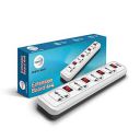 Wipro 4+4 Extension Cord with 2 mtr Cord Length | 4 Way Multi Socket Spike Guard, Pack of 1...