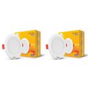 Wipro 6W Alpha Downlight for Junction Box | Neutral White (4000K) | Pack of 2...