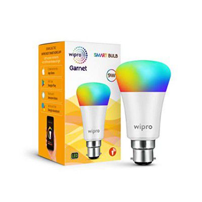 wipro 9W B22D Led Warm White Smart Bulb, Pack Of 1, (Ns9300)