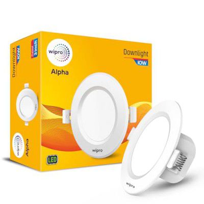 wipro Alpha 10W Round Downlight Junction | Pack Of 1