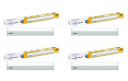 Wipro Aluminium Non-Rechargeable P27010_4 14-Watt Led Light (Pack of 4, Rectangular, Yellow)...