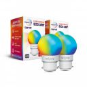 wipro Deco 0.5W Led Bulb, Multicolour (Pack of 2, B22)...