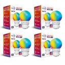 Wipro Deco 0.5w LED Bulb, Multicolour (Pack of 4)...
