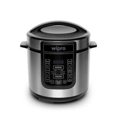 Wipro Elato CPC201 Digital Electric Pressure Cooker| 10 Pre Set Multi Cooking Process function| 6- Litre | 1000 Watts