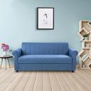 Wipro Furniture Georgia Fabric Sofa - 3 Seater Blue...