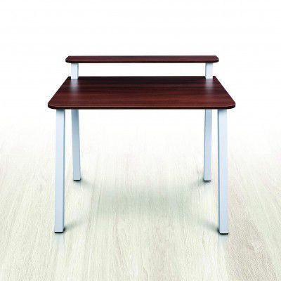 Wipro Furniture Mural Engineering Wood & Metal Finish Office Table and Study Desk - 900 * 600 * 735mm (Canadian Walnut)