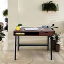 Wipro Furniture Octane Engineered Wood;Metal Office Desk; Study Desk(Walnut Finish,Dark Walnut)...