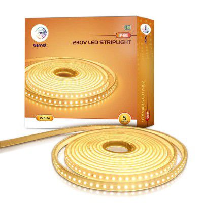 wipro Garnet 10 Metre Led Strip Light|120 LEDs/Mtr|Warm White|Ip65-Waterproof|Pack of 1