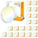 wipro Garnet 12W Rimless Round CCT Surface Panel | Colour Changing Panel | Warm White, Neutral White, Cool White | Elegant Rimless Design | Surface Mounted LED Downlighter for Ceiling |Pack of 20...