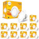 Wipro Garnet 12W Round Downlight Junction Box | Pack of 10...