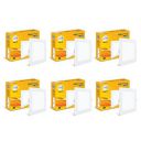 wipro Garnet 12W Square LED Alpha Panel | Warm White Light (2700K) | Recessed Down Light for False Ceiling | Cutout - 110x110mm | Pack of 6...