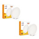 wipro Garnet 16W Round LED Slim Plus Panel | Coolwhite Light(6500K)| Ultra-Slim Design | Aluminium Housing | Flicker Free Design | Recessed Down Light for False Ceiling |Cutout - 100mm |Pack of 2...