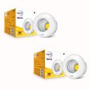 Wipro Garnet 1W LED Cabinet COB | Cool White Light (6500K) | Compact Design for Cabinets & Wardrobes | Pack of 2...
