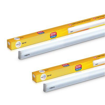 wipro Garnet 20W LED Batten for Living Room & Bedroom | Bright & Energy Efficient Tubelight for Home | Cool Day Light (6500K) with 2000 lumen|4Feet, Pack of 2