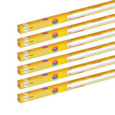Wipro Garnet 20W LED Batten | 4 Ft |Cool Day white (6500K) | Pack of 6