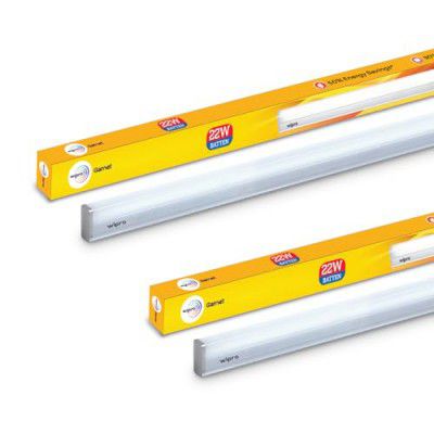 Wipro Garnet 22W LED Batten for Living Room & Bedroom | Bright & Energy Efficient Tubelight for Home | Neutral White (4000K) with upto 2200 lumen|4Feet, Pack of 2