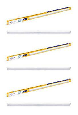 wipro Garnet 26W LED Batten for Living Room & Bedroom | Bright & Energy Efficient Tubelight for Home | Cool Day Light (6500K) with 2600 lumen|4Feet, Pack of 3