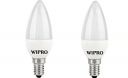 wipro Garnet 3W Frosted Candle Bulb |Cool Day White (6500K)|E14 Base|For Chandeliers & Decorative Lights|4Kv Surge Protection |440V High Voltage Protection |Energy Efficient |Pack of 2, LED...