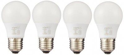 wipro Garnet 3W LED Bulb for Home & Office |Warm White (2700K) | Pack of 4