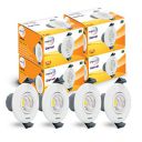 wipro Garnet 3W Round LED Mini Spotlight |COB Spotlight for Ceiling|Red Color | Adjustable Design | Recessed Tiltable Downlighter for False Ceiling | Cutout - 58mm |Pack of 4...