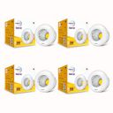 Wipro Garnet 5W LED Cabinet COB | Warm White Light (2700K) | Compact Design for Cabinets & Wardrobes | Pack of 4...