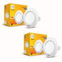 Wipro Garnet 5W Round Downlight Junction Box | Red | Glare-Free Design | Recessed Down light for False Ceiling | Cutout ? 3 inch | Pack of 2...