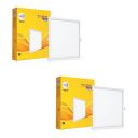 wipro Garnet 6W Square Led Wave Infinity Panel|Neutral White Light(4000K)|Rimless Panel Ultra-Slim Design|Recessed Down Light|Pop Ceiling Light|Cutout-100X100Mm|Pck of 2-...